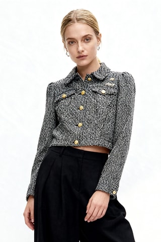 Veste en tweed - Noir