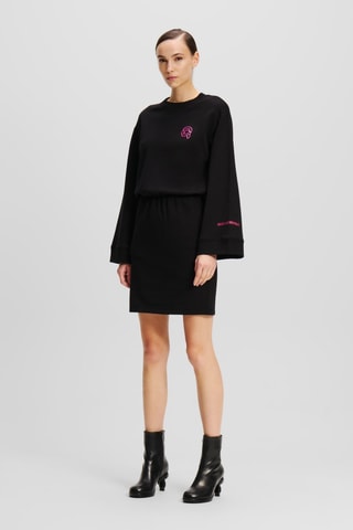 Robe droite en coton biologique - Noir