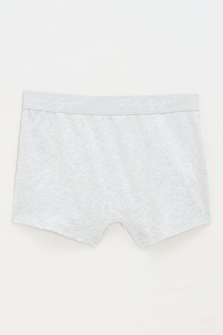 3 boxers en coton biologique - Blanc et gris