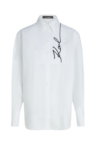 Chemisier en coton biologique - Blanc