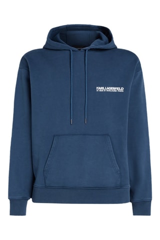 Sweat à capuche en coton biologique - Bleu cobalt