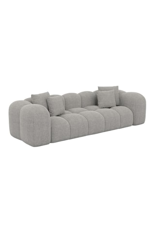 Canapé droit Nuvola - Gris clair - 3 places - Tissu structuré