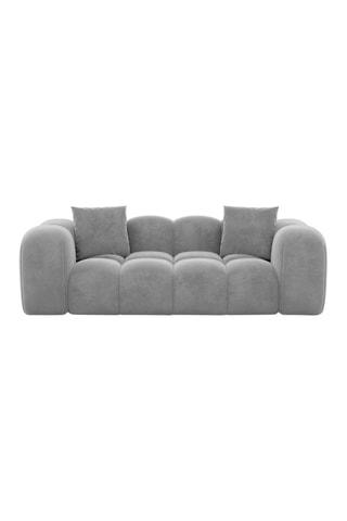 Canapé Nuvola - Gris clair - 2 places - Tissu toucher velours