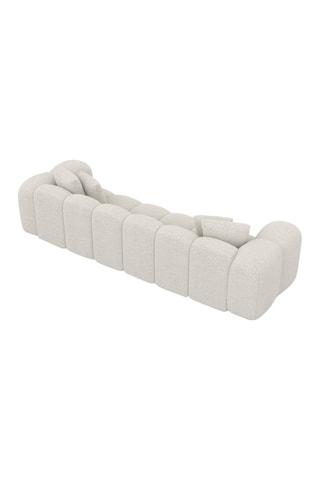 Canapé Nuvola - Blanc - 4 places - Tissu bouclette
