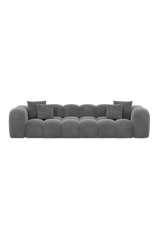 Canapé Nuvola - Gris foncé - 4 places - Tissu toucher velours