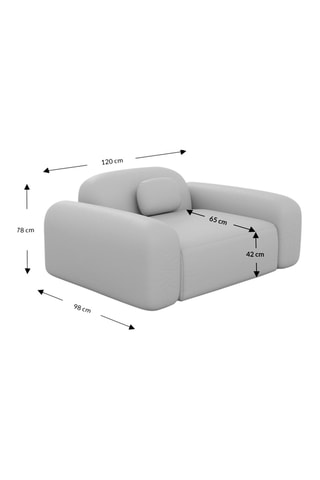 Fauteuil Labucca - Beige foncé - Tissu toucher velours