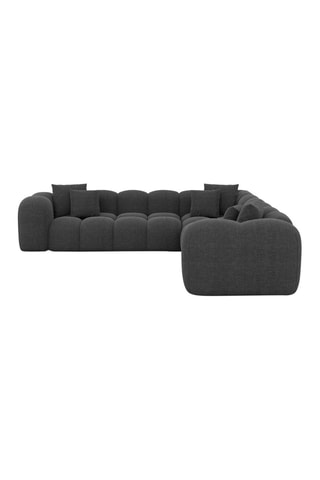 Canapé d’angle Nuvola - Anthracite - 6 places - Tissu structurel