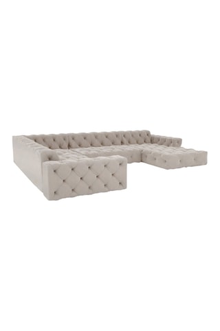 Canapé d'angle droit panoramique Venus Beige foncé