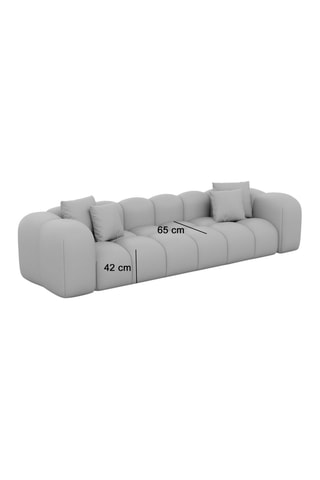 Canapé Nuvola - Bleu foncé - 4 places - Tissu toucher velours