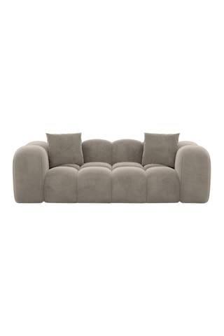 Canapé Nuvola - Beige foncé - 2 places - Tissu toucher velours