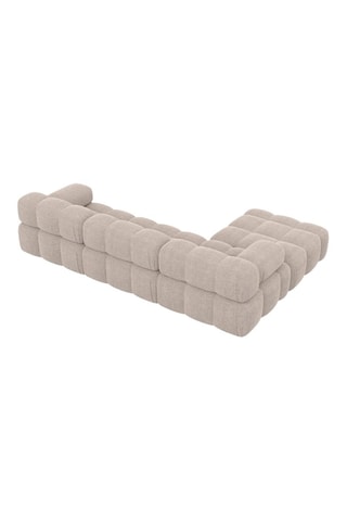 Canapé d’angle gauche Seducca - Ecru - 4 places - En polyester