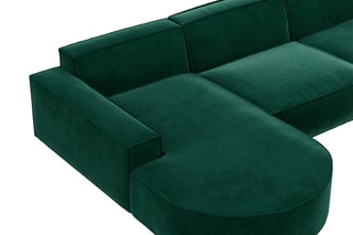 Canapé d'angle gauche Belagio Vert