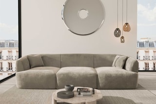 Canapé droit Ozura Beige foncé