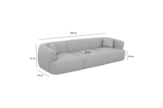 Canapé droit Ozura Beige foncé
