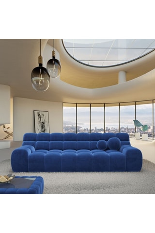 Canapé Bonobo - Bleu foncé - 4 places - En polyester