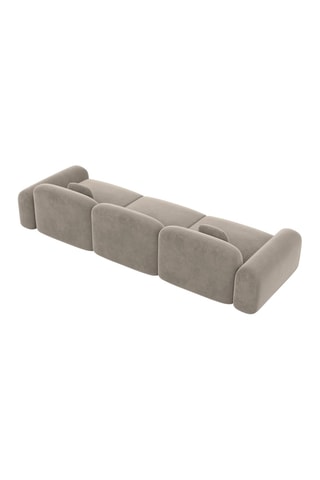 Canapé Labucca - Beige foncé - 4 places - Toucher velours