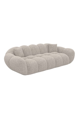 Canapé - Beige - 3 places - En tissu bouclé
