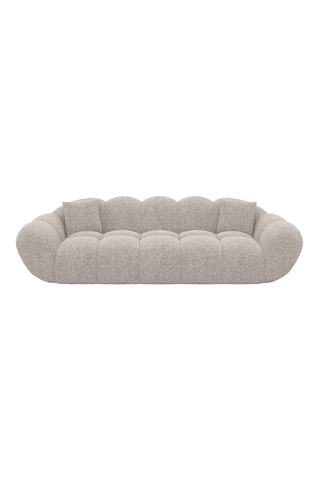 Canapé - Beige - 3 places - En tissu bouclé