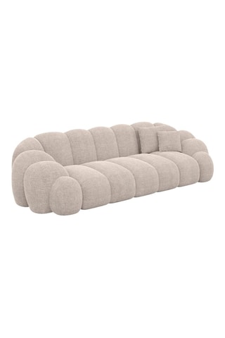 Canapé - Beige - 3 places - En tissu structuré