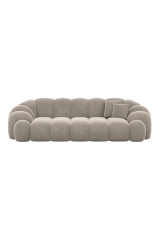 Canapé - Beige - 3 places - En tissu velours