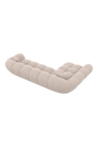 Canapé d'angle gauche - Beige - 4 places - En tissu structuré