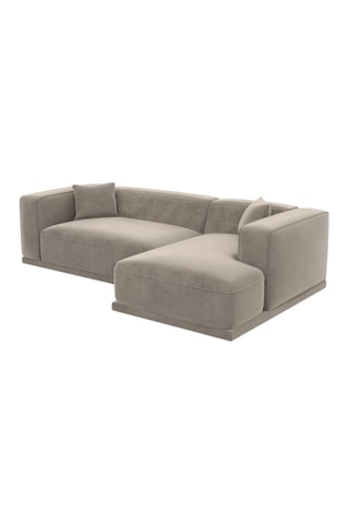 Canapé d'angle droit Duno Beige foncé