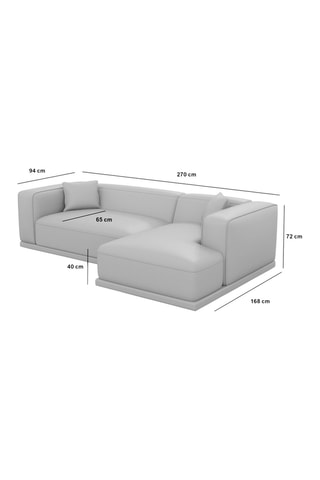 Canapé d'angle droit Duno Beige foncé