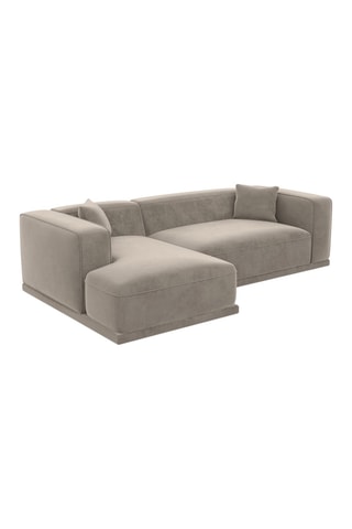 Canapé d'angle gauche Duno Beige foncé
