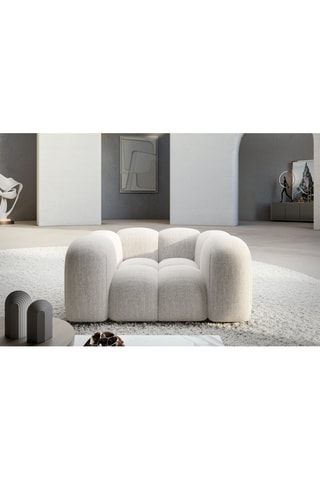 Fauteuil Nuvola - Blanc - Tissu structuré