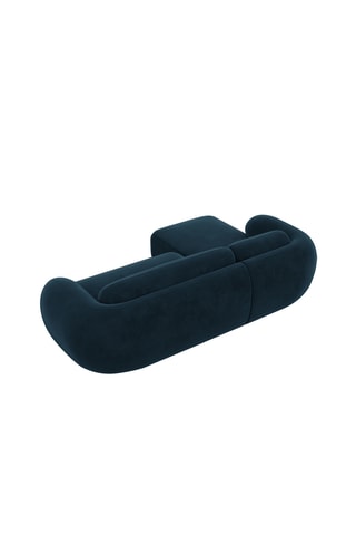 Canapé d'angle gauche Nebala - Bleu marine - 4 places - En polyester