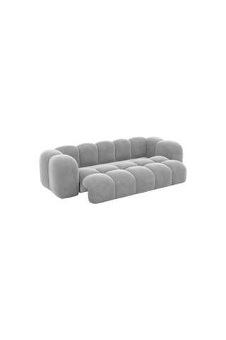 Canapé convertible Nuvola - Gris clair - 3 places - En polyester