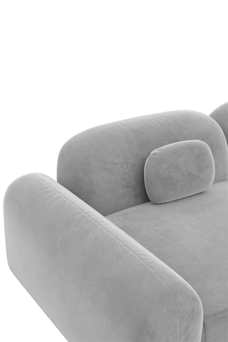 Canapé Labucca - Gris clair - 4 places - En polyester