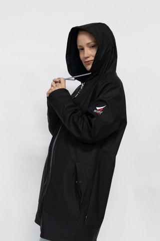 Parka impermeable con capucha Raina  - Negro