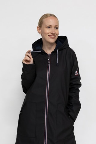 Parka impermeable con capucha Raina  - Negro