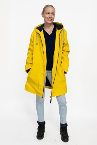 Parka impermeable con capucha Raina  - Amarillo y negro