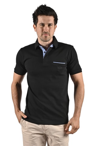 Polo regular fit Tikar - Negro