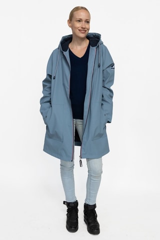 Parka impermeable con capucha Raina  - Negro y azul
