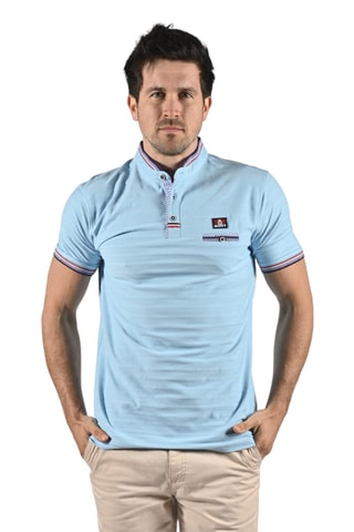Polo Facto  - Blanco, rojo y azul