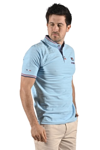 Polo Facto  - Blanco, rojo y azul