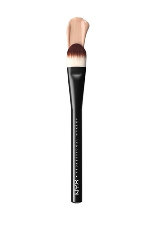 Brocha plana para base de maquillaje - Negro