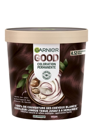 Coloration cheveux permanente Good - Châtain acajou prune 4.52 - 217 g