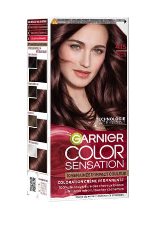 Coloration crème permanente Color Sensation - Châtain glacé 4.15 - 152 g