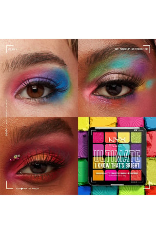 Paleta vegana de 16 sombras de ojos Ultimate - I Know That's Bright - 16 x 0,8 g