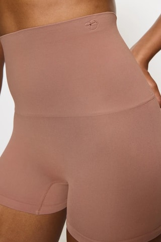 Shorty de talle alto Bandeau - Marrón