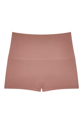 Shorty de talle alto Bandeau - Marrón