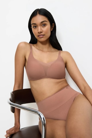Braga de talle alto Bandeau - Marrón