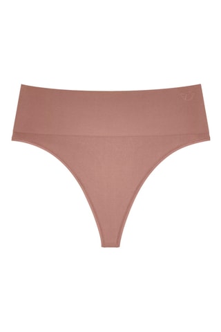 Tanga de talle alto Bandeau - Marrón