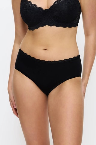 Slip a vita alta Midi - Nero