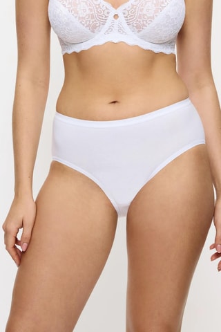 Slip a vita alta Midi - Bianco