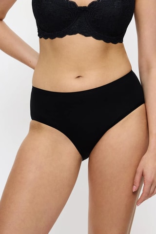 Slip a vita alta Midi - Nero